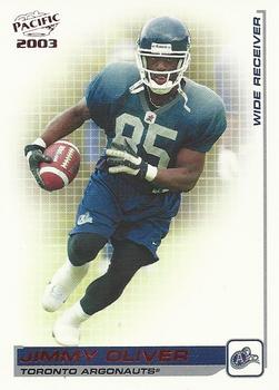 2003 Pacific  CFL - Red #93 Jimmy Oliver Front