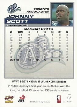2003 Pacific  CFL - Red #95 Johnny Scott Back