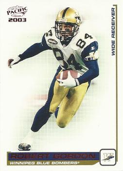 2003 Pacific  CFL - Red #100 Robert Gordon Front