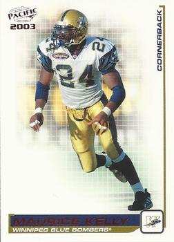 2003 Pacific  CFL - Red #103 Maurice Kelly Front