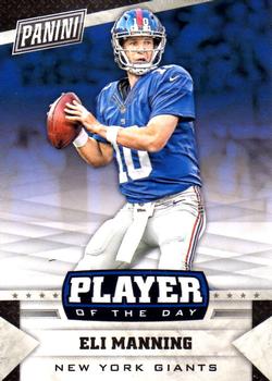 2016 Panini Player of the Day #14 Eli Manning Front