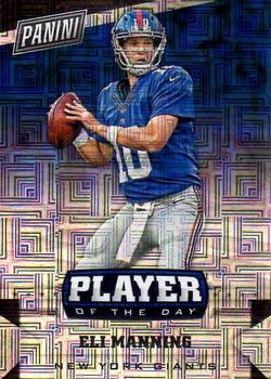2016 Panini Player of the Day - Player of the Day Escher Squares #14 Eli Manning Front