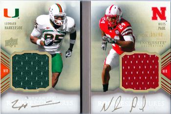 2011 Upper Deck Exquisite Collection - Rookie Bookmarks #RBM-PH Leonard Hankerson / Niles Paul Front