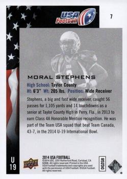 2014 Upper Deck USA Football #7 Moral Stephens Back