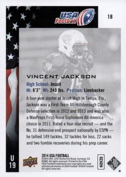 2014 Upper Deck USA Football #18 Vincent Jackson Back