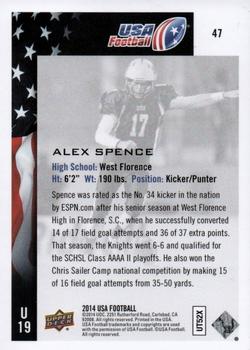 2014 Upper Deck USA Football #47 Alex Spence Back