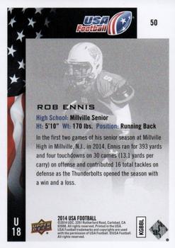 2014 Upper Deck USA Football #50 Rob Ennis Back