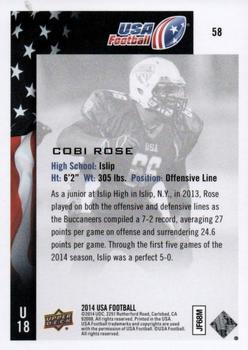 2014 Upper Deck USA Football #58 Cobi Rose Back