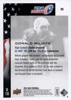 2014 Upper Deck USA Football #90 Donald Wilhite Back