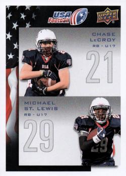 2014 Upper Deck USA Football #100 Chase LeCroy / Michael St. Lewis Front