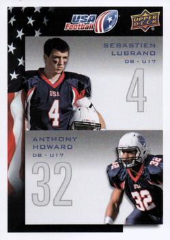 2014 Upper Deck USA Football #103 Sebastien Lubrano / Anthony Howard Front