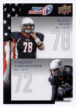 2014 Upper Deck USA Football #108 Vincent Karabatsos / Ricky Wild Front