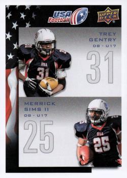 2014 Upper Deck USA Football #114 Trey Gentry / Merrick Sims II Front
