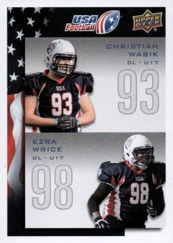 2014 Upper Deck USA Football #115 Christian Wasik / Ezra Wrice Front
