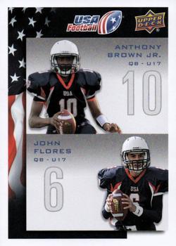 2014 Upper Deck USA Football #122 Anthony Brown Jr. / John Flores Front