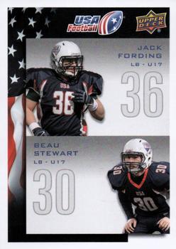 2014 Upper Deck USA Football #125 Jack Fording / Beau Stewart Front