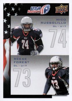2014 Upper Deck USA Football #126 Nico Russolillo / Reese Forest Front