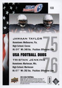 2014 Upper Deck USA Football #133 Jawaan Taylor / Tristan Jenkins Back