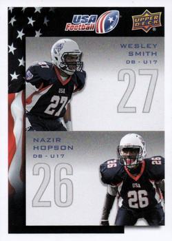2014 Upper Deck USA Football #138 Wesley Smith / Nazir Hopson Front