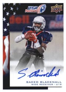 2014 Upper Deck USA Football - Autograph #2 Saeed Blacknall Front