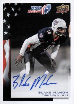 2014 Upper Deck USA Football - Autograph #6 Blake Mahon Front