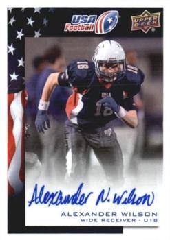 2014 Upper Deck USA Football - Autograph #61 Alexander Wilson Front