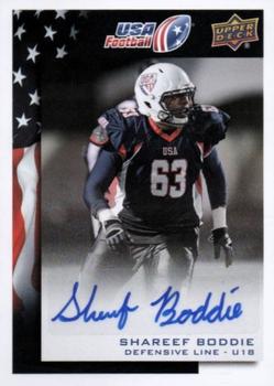2014 Upper Deck USA Football - Autograph #82 Shareef Boddie Front