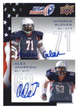 2014 Upper Deck USA Football - Autograph #104 Andrew Glover / Alex Jauregui Front