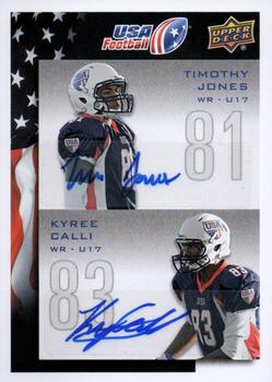 2014 Upper Deck USA Football - Autograph #105 Timothy Jones / Kyree Calli Front