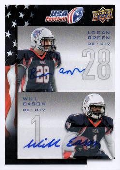 2014 Upper Deck USA Football - Autograph #124 Will Eason / Logan Green Front