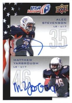 2014 Upper Deck USA Football - Autograph #136 Alec Stevenson / Matthew Yarbrough Front