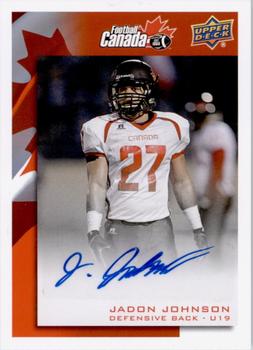 2014 Upper Deck USA Football - Team Canada Autograph #C-37 Jadon Johnson Front