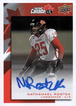 2014 Upper Deck USA Football - Team Canada Autograph #C-49 Nathanael Rostek Front