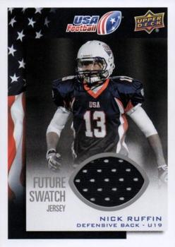 2014 Upper Deck USA Football - Future Swatch #27 Nick Ruffin Front