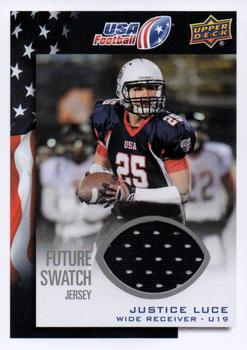 2014 Upper Deck USA Football - Future Swatch #32 Justice Luce Front