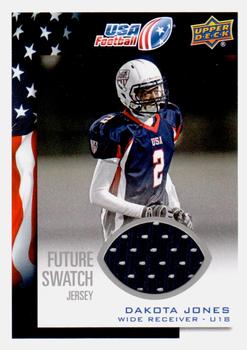 2014 Upper Deck USA Football - Future Swatch #57 Dakota Jones Front