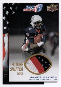 2014 Upper Deck USA Football - Future Swatch Patch #31 James Mayden Front