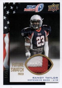 2014 Upper Deck USA Football - Future Swatch Patch #92 Randy Taylor Front