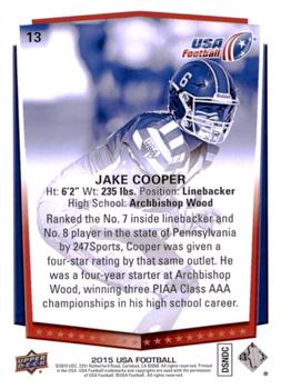 2015 Upper Deck USA Football #13 Jake Cooper Back