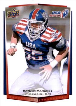 2015 Upper Deck USA Football #23 Hayden Mahoney Front