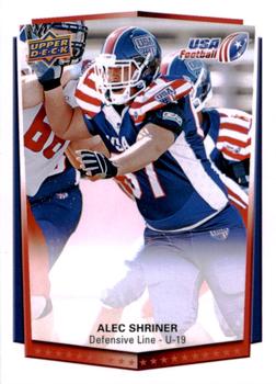 2015 Upper Deck USA Football #27 Alec Shriner Front