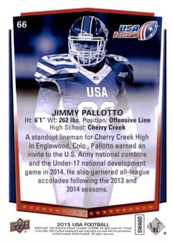 2015 Upper Deck USA Football #66 Jimmy Pallotto Back