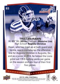 2015 Upper Deck USA Football #83 Tristan Hawn Back