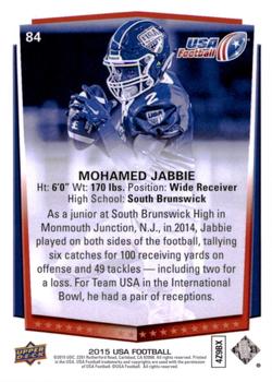 2015 Upper Deck USA Football #84 Mohamed Jabbie Back