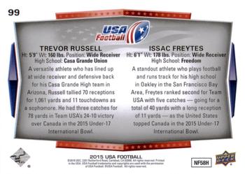 2015 Upper Deck USA Football #99 Trevor Russell / Issac Freytes Back