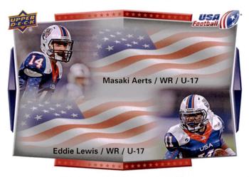 2015 Upper Deck USA Football #101 Masaki Aerts / Eddie Lewis Front