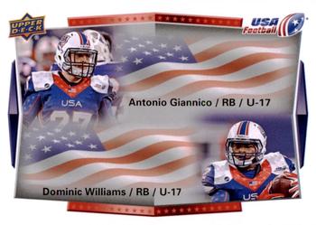 2015 Upper Deck USA Football #104 Antonio Giannico / Dominic Williams Front