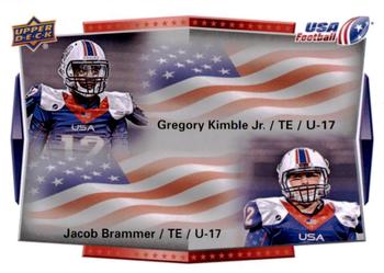 2015 Upper Deck USA Football #105 Jacob Brammer / Gregory Kimble Jr. Front