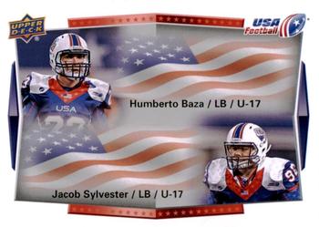 2015 Upper Deck USA Football #106 Humberto Baza / Jacob Sylvester Front