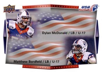 2015 Upper Deck USA Football #107 Matthew Bordfeld / Dylan McDonald Front